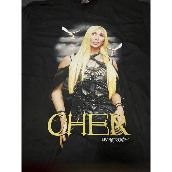 Vintage 2002 CHER LIVING PROOF Farewell TOUR Concert T-Shirt XL Double Sided - Picture 2 of 5